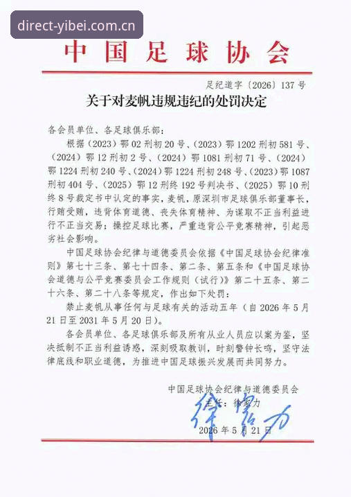 易倍体育娱乐 中国足协第三批禁足名单全面解析:65人受罚背后的行业反思与易倍体育娱乐观察